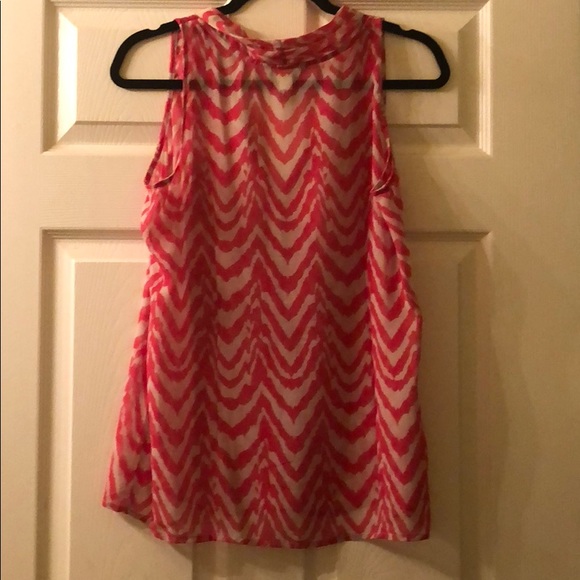 Zebra Print Pink semi semi sheer Blouse - Picture 4 of 4